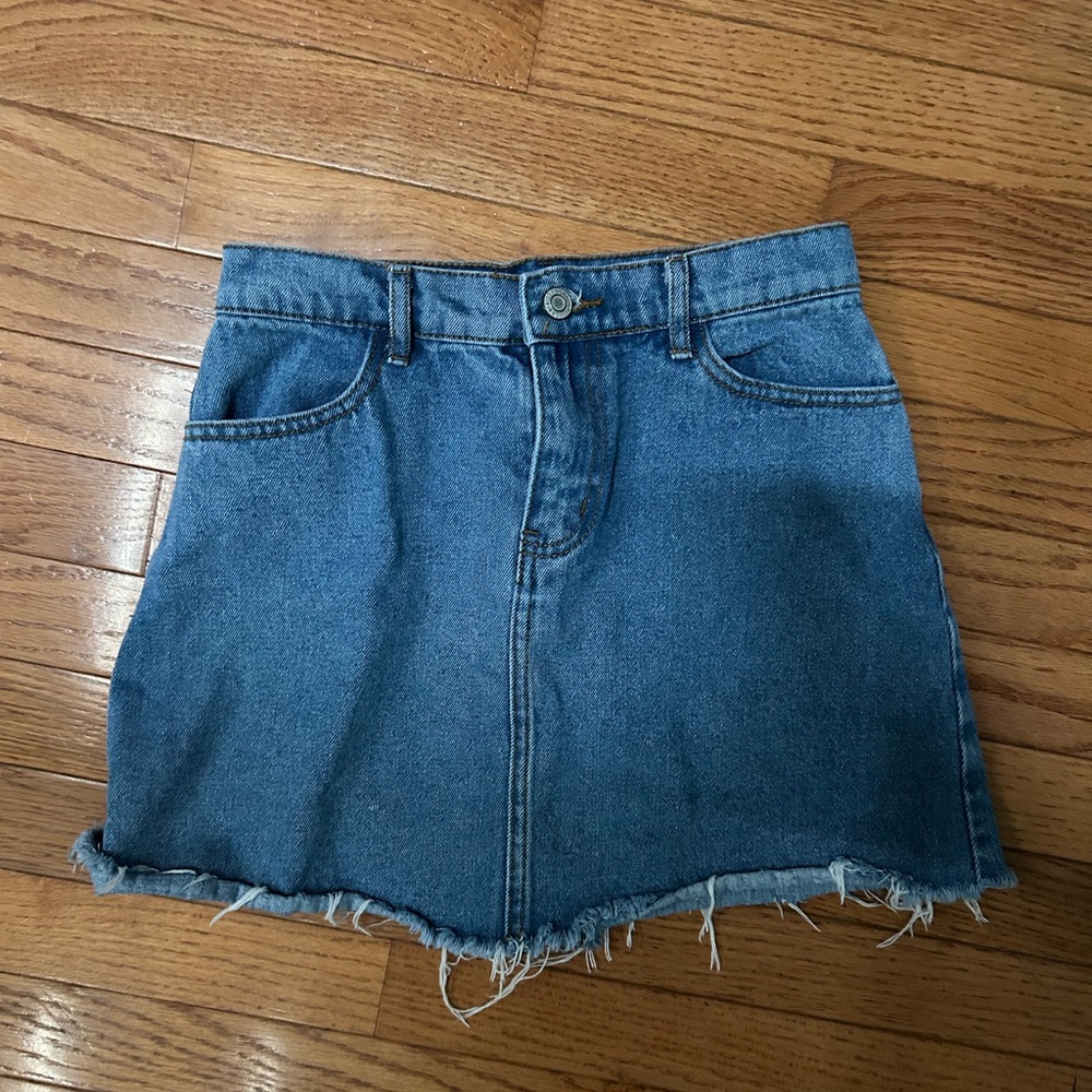 Brandy Melville Blue Denim A-Line Skirt